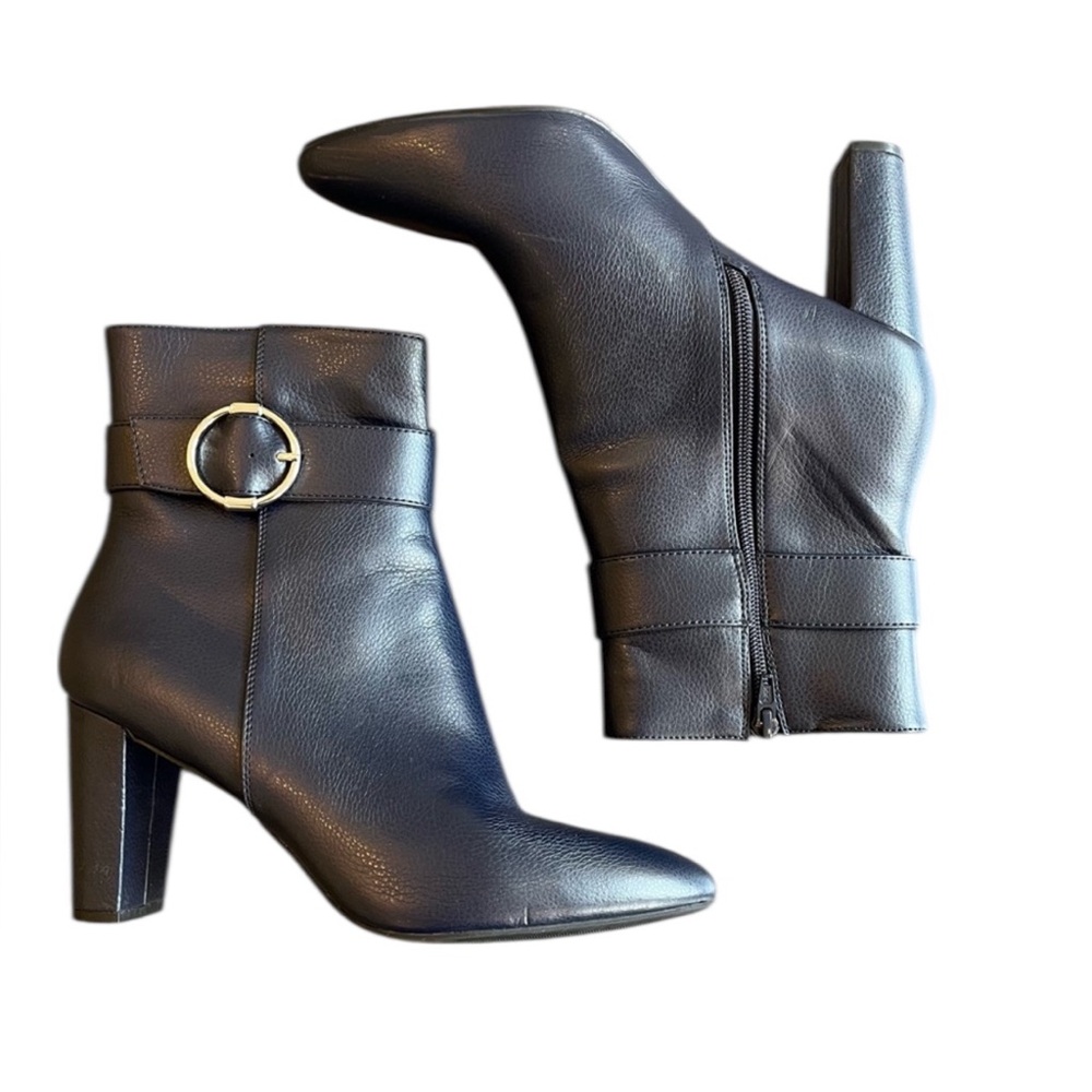Jones New York Kenzie BlueHeeled Boots with Silver Detail Size 11